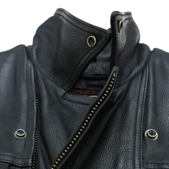 Mastermind - Men's Motorcycle Leather Jacket ๐ - Picture 5 of 9